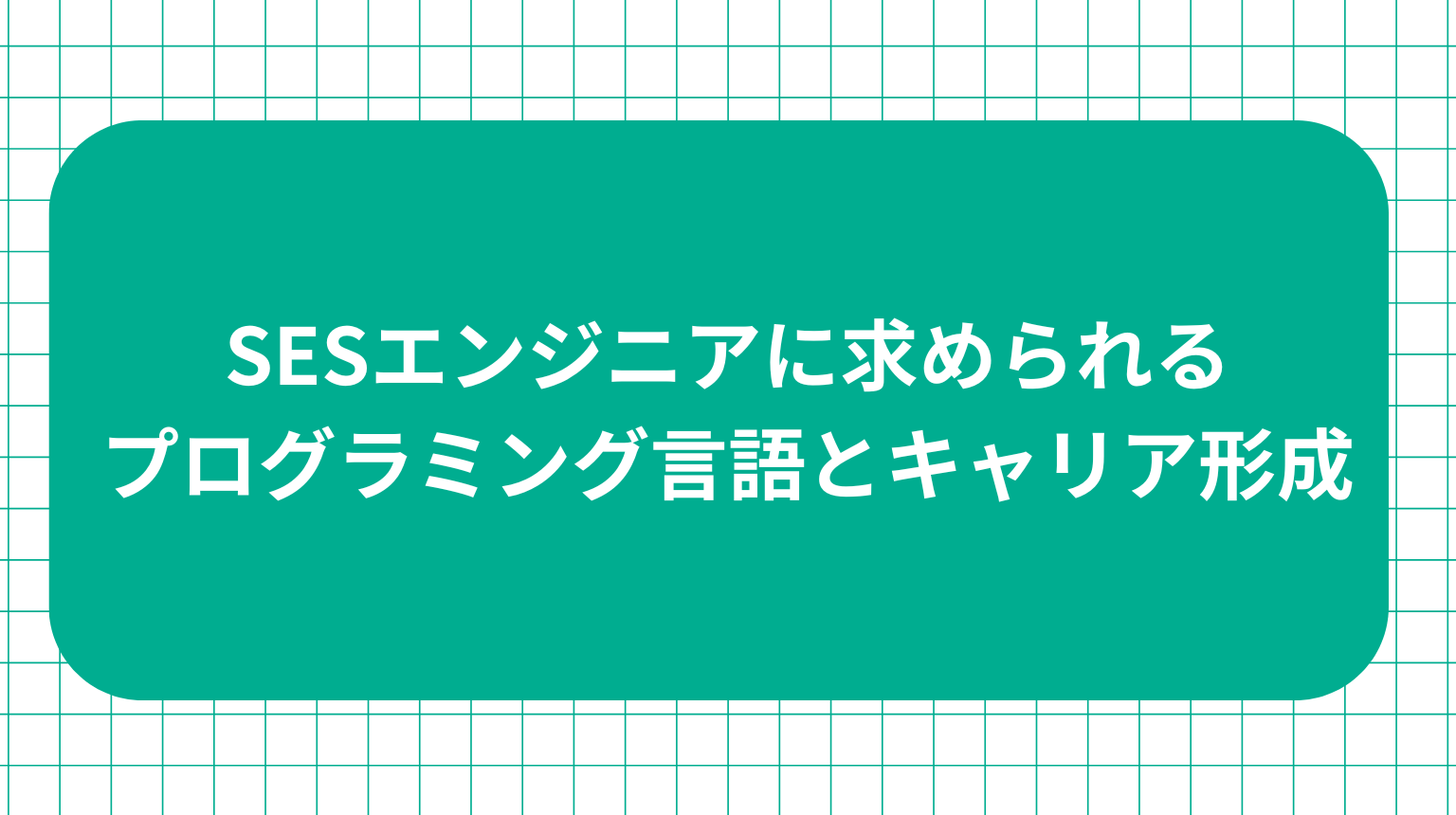 SESエンジニアに求められるプログラミング言語とキャリア形成