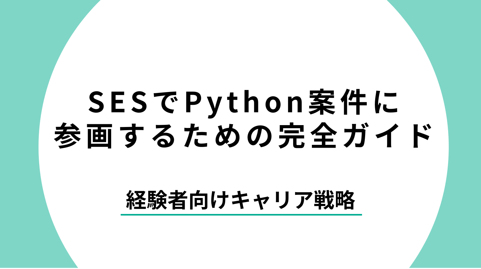 SESでPython案件に参画するための完全ガイド｜経験者向けキャリア戦略