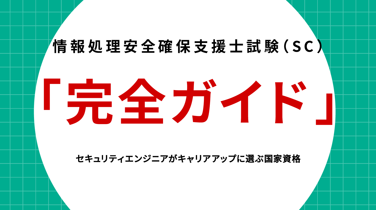 情報処理安全確保支援士試験（SC）完全ガイド｜セキュリティエンジニアがキャリアアップに選ぶ国家資格